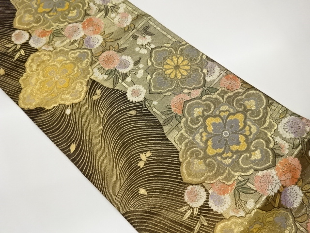 JAPANESE FUKURO OBI / WOVEN WEEPING SAKURA